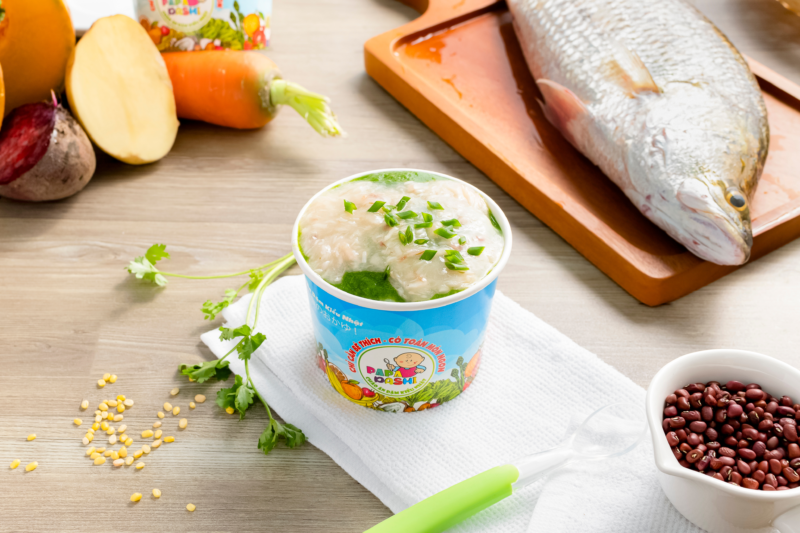Cháo Dinh Dưỡng Cá Chẽm Đậu Đỏ