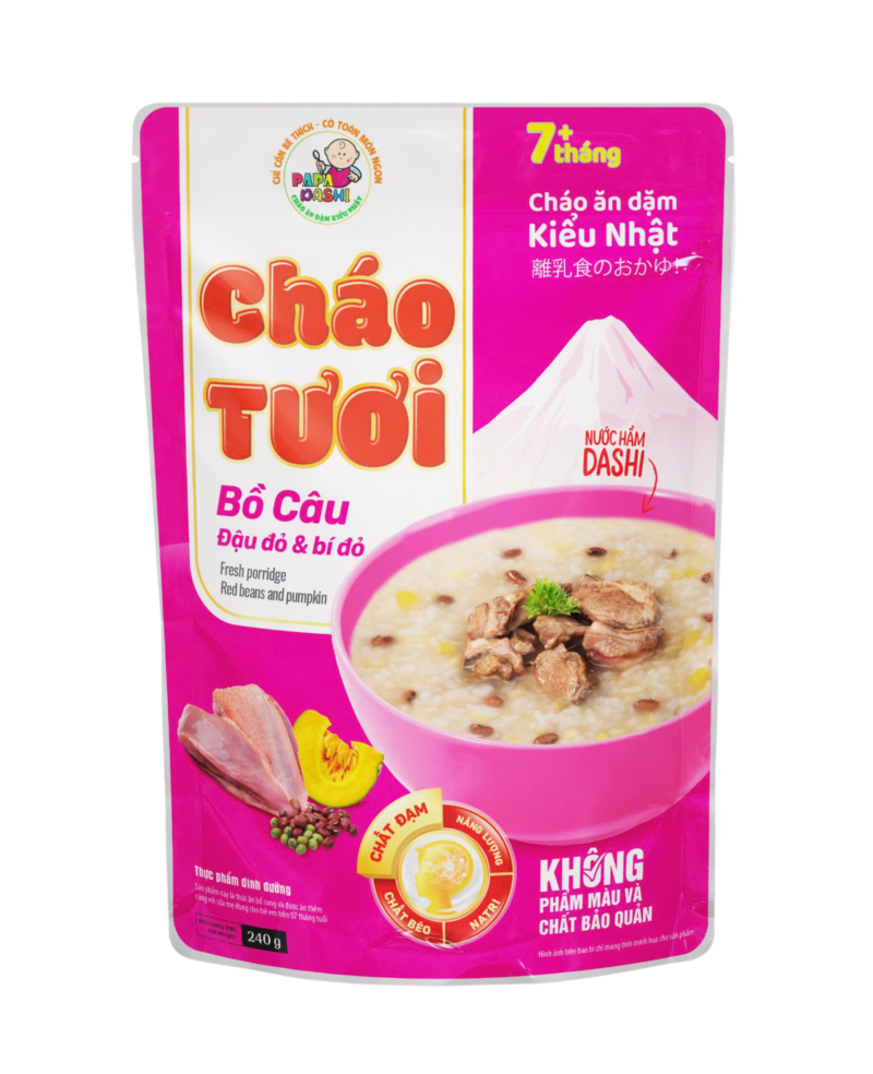 Cháo Tươi Bồ Câu Đậu Đỏ Và Bí Đỏ