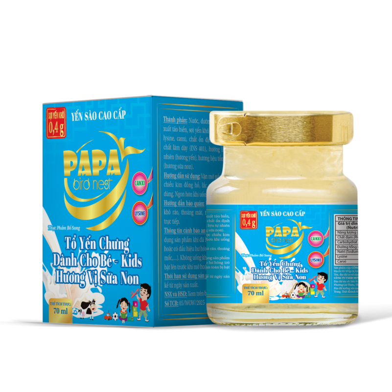 Yến Chưng Dành Cho Bé Vị Sữa Non