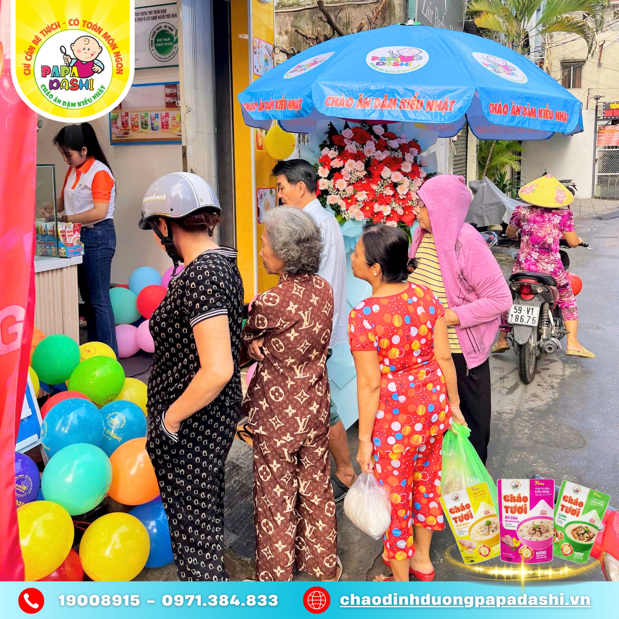 Khai Trương Cửa hàng Cháo Dinh Dưỡng Papa Dashi tại Tân Hòa, TP.HCM (03/10/2025) 4 Khách hàng trải nghiệm cháo Papa Dashi tại cửa hàng phường Tân Hoà, TP.HCM