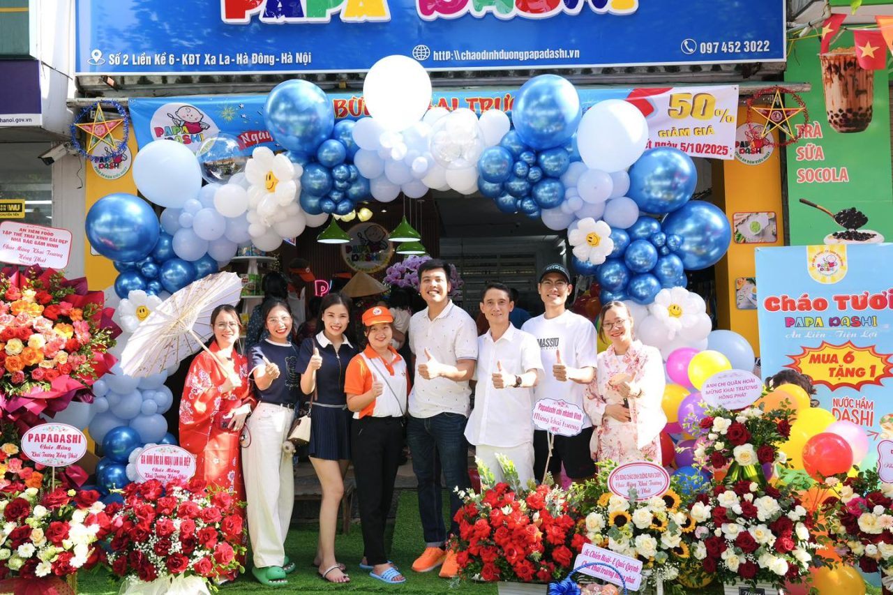 Khai Trương Cửa Hàng Cháo Dinh Dưỡng Papa Dashi Hà Đông (03/10/2025) 1 Khai trương Cháo dinh dưỡng Papa Dashi Hà Đông