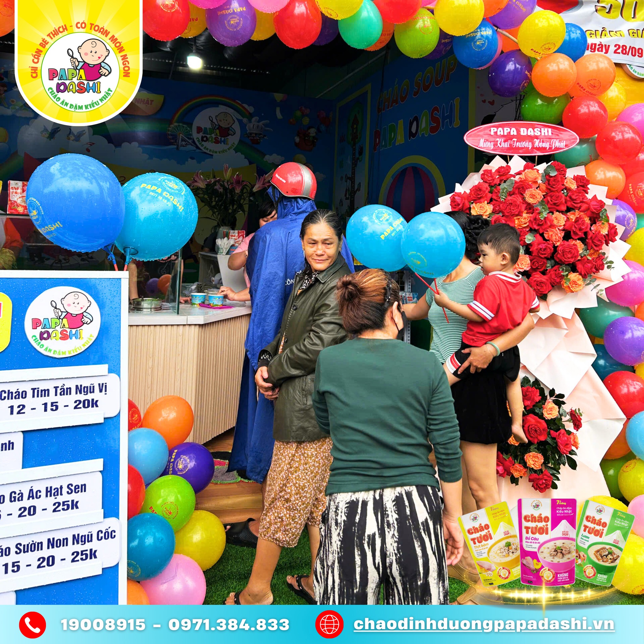 Mẹ và bé đến cửa hàng Cháo dinh dưỡng Papa Dashi tại Biên Hòa, Đồng Nai - Giải pháp ăn dặm an toàn, tiện lợi và đủ chất cho bé yêu