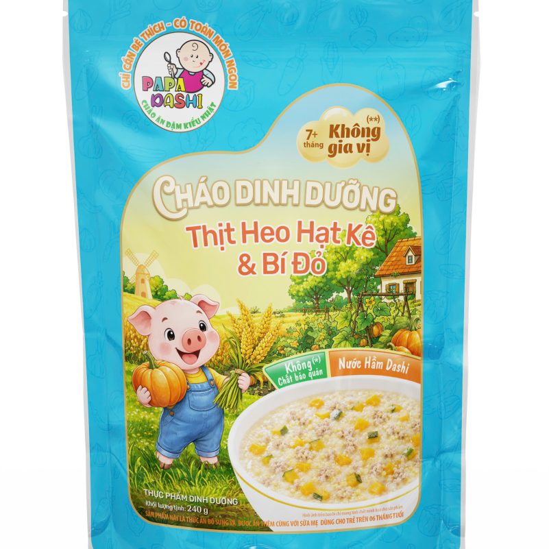 Cháo Tươi Thịt Heo Hạt Kê & Bí Đỏ (Sắp Ra Mắt)